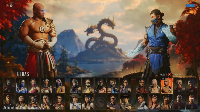 character select screen